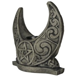 Crescent Moon Pentacle Candle Holder