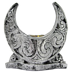 Crescent Moon Pentacle Candle Holder