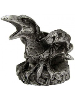 Raven Mini Pewter Candle Holder