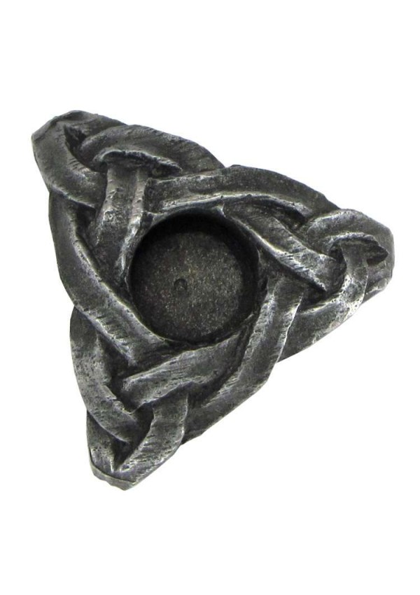 Triskelion Mini Pewter Candle Holder