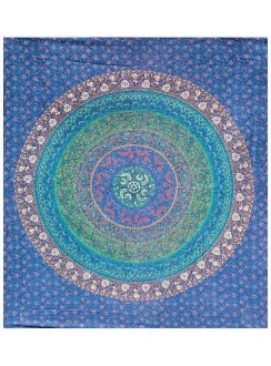 Floral Ring Blue Double Tapestry