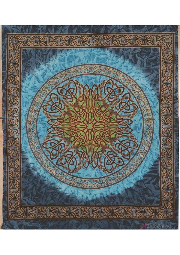 Celtic Print Turquoise Tapestry