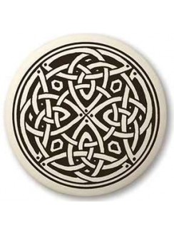 Celtic Spiritual Journey Porcelain Round Necklace