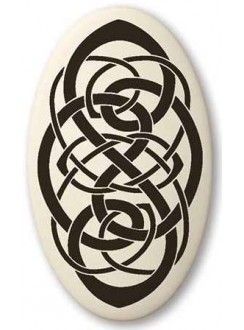 Celtic Spiritual Journey Porcelain Oval Necklace