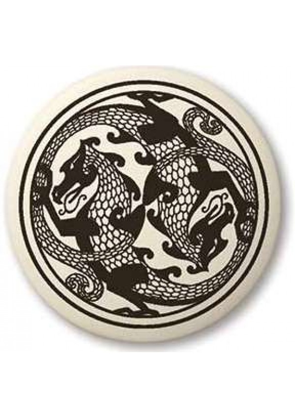 Dragon Round Porcelain Necklace