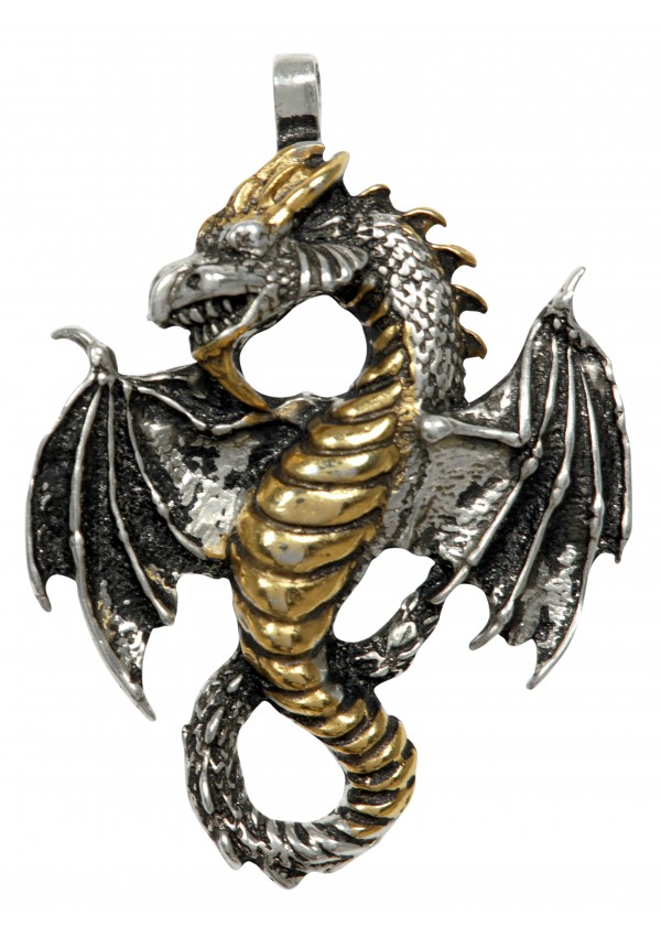 Air Dragon Pewter Necklace