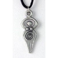 Spiral Goddess Pewter Necklace