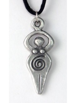 Spiral Goddess Pewter Necklace