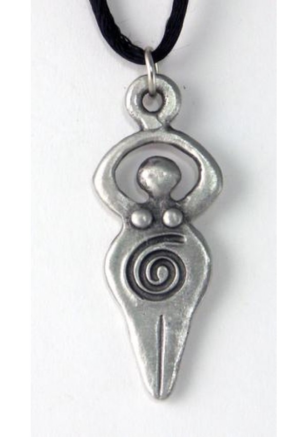 Spiral Goddess Pewter Necklace