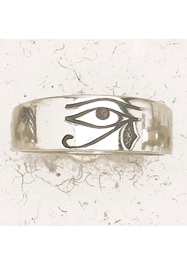 Eye of Horus Pewter Band Ring