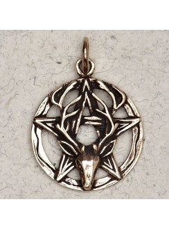 Stag Pentacle Bronze Necklace