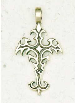 Gothic Cross Bronze Necklace