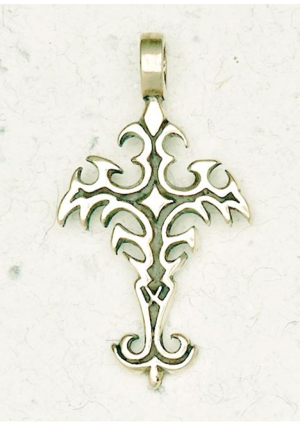 Gothic Cross Bronze Necklace