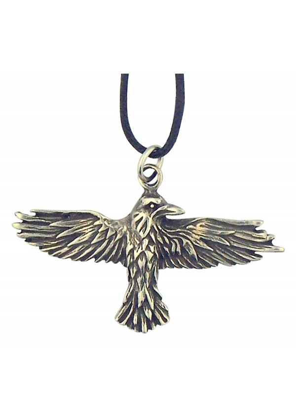 Celtic Raven Pewter Necklace