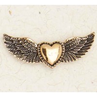Winged Heart Bronze Necklace