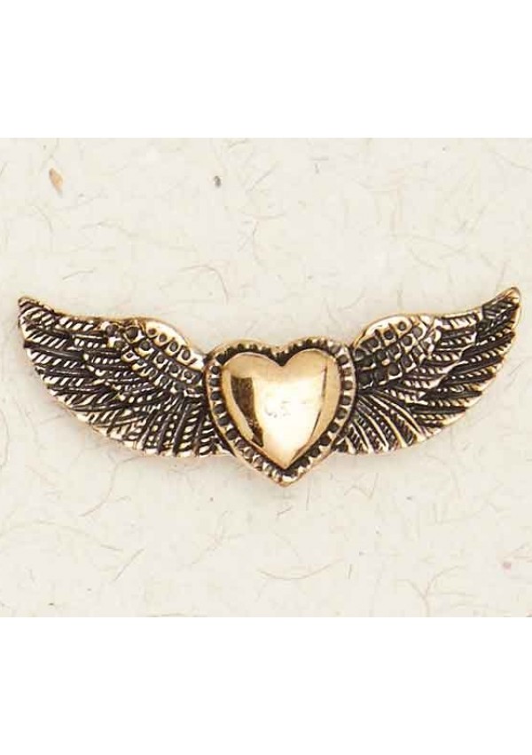 Winged Heart Bronze Necklace