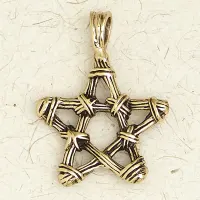 Bronze Twig Pentagram Necklace