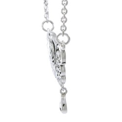 Sacred Rose Silver Necklace with Peridot