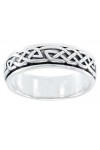 Celtic Knot Woven Sterling Silver Fidget Spinner Ring