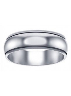Plain Wide Band Sterling Silver Fidget Spinner Ring