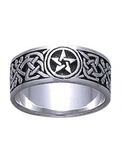 Celtic Knot Pentacle Band Ring