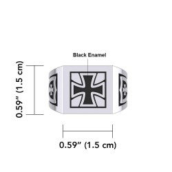 Iron Cross Mens Signet Ring