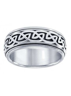 Celtic Knot Sterling Silver Fidget Spinner Ring