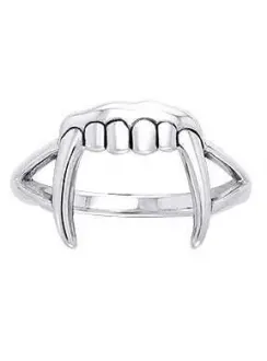 Vampire Teeth Sterling Silver Ring