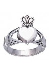 Celtic Claddagh Silver Poison Ring