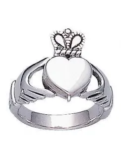 Celtic Claddagh Silver Poison Ring