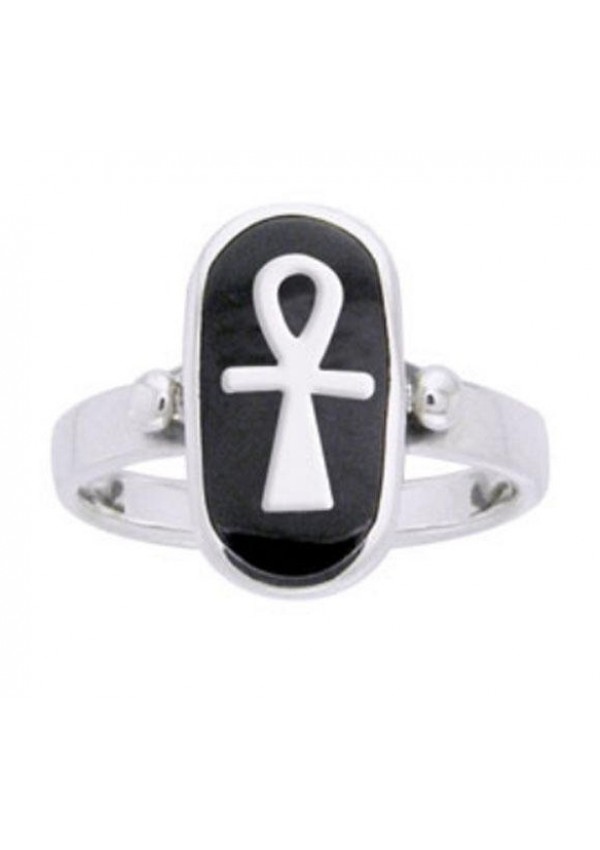 Ankh Sterling Silver Egyptian Ring