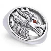 King Arthur Pendragon Seal Garnet Ring