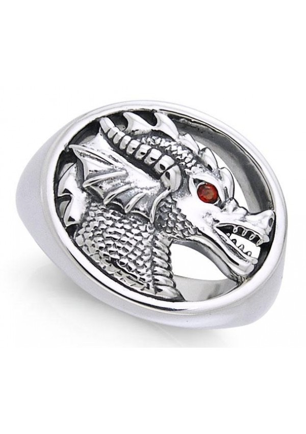 King Arthur Pendragon Seal Garnet Ring