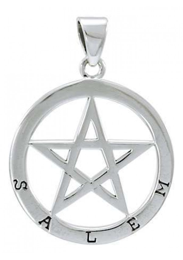 Salem Witch Pentagram Sterling Silver Pendant