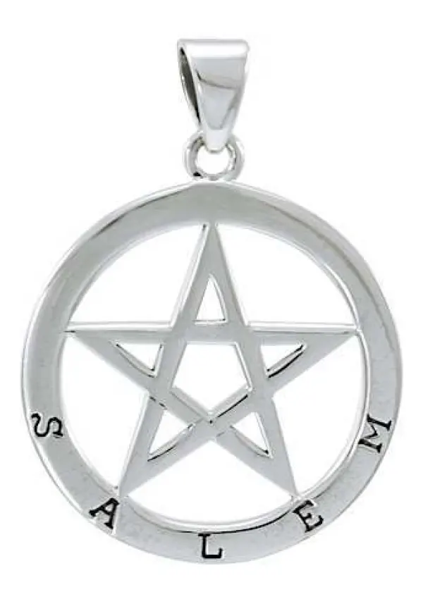 Salem Witch Pentagram Sterling Silver Pendant
