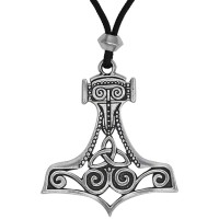 Thors Hammer Openwork Asatru Pewter Necklace