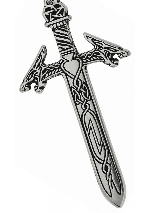 Rune Masters Magical Sword Pewter Necklace