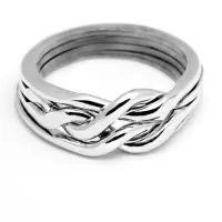 4 Band Heavy Chain Puzzle Ring