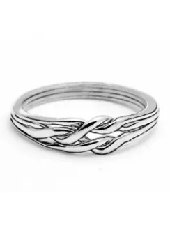 4 Band Light Chain Puzzle Ring