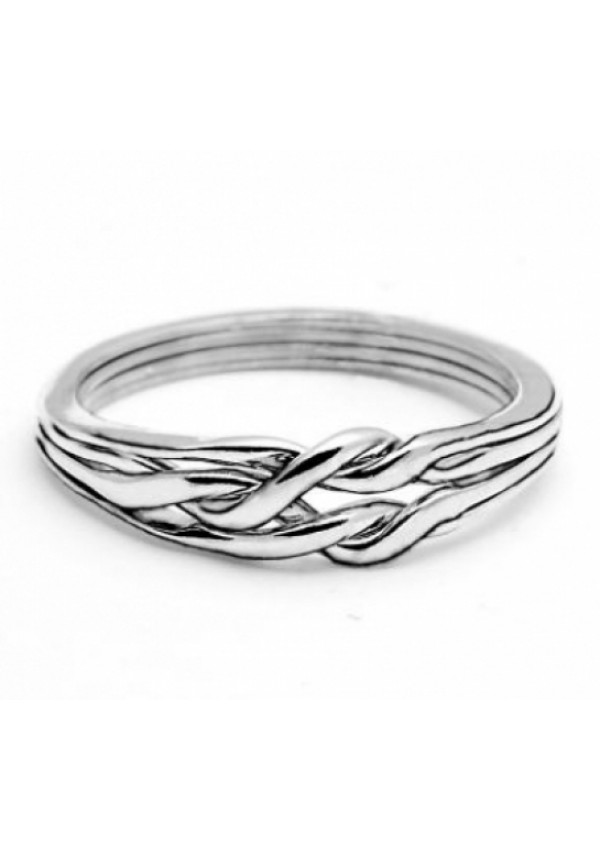 4 Band Light Chain Puzzle Ring