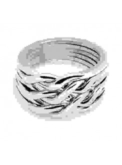 6 Band Heavy Chain Puzzle Ring