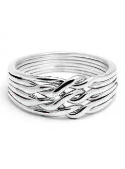 6 Band Light Chain Puzzle Ring