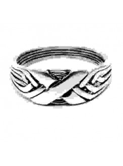 6 Band Wide X Light Turkish Puzzle Ring
