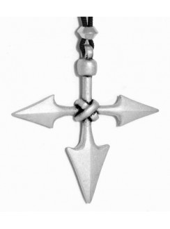 Barbarian Cross Pewter Necklace