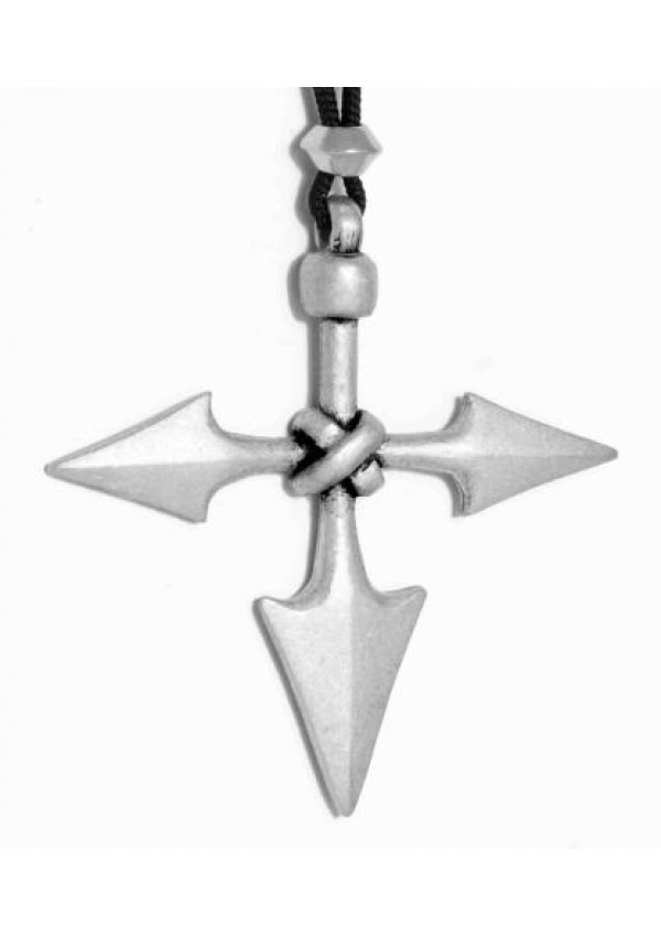 Barbarian Cross Pewter Necklace