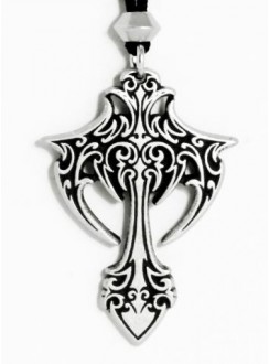 Gothic Cross Pewter Necklace