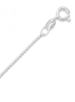 Box Chain Sterling Silver 1.1mm Necklace 16-30 Inches