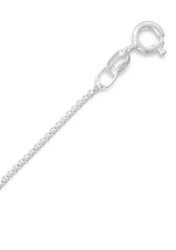 Box Chain Sterling Silver 1.1mm Necklace 16-30 Inches