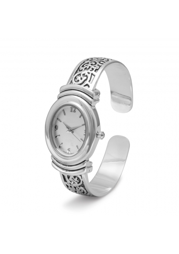 Scroll Design Cuff Wrist Watch