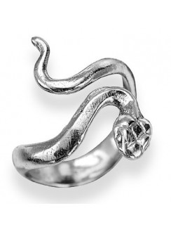 Adjustable Snake Ring in Sterling Silver